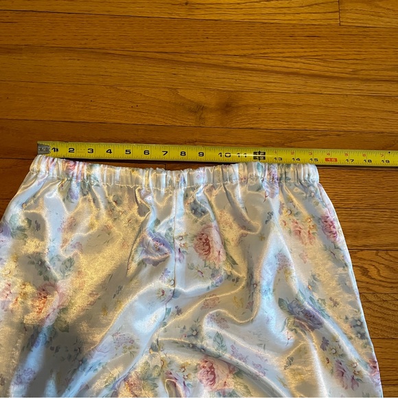 Aria womens pajama set size medium 12 14 white floral flannel lining button - Picture 9 of 14